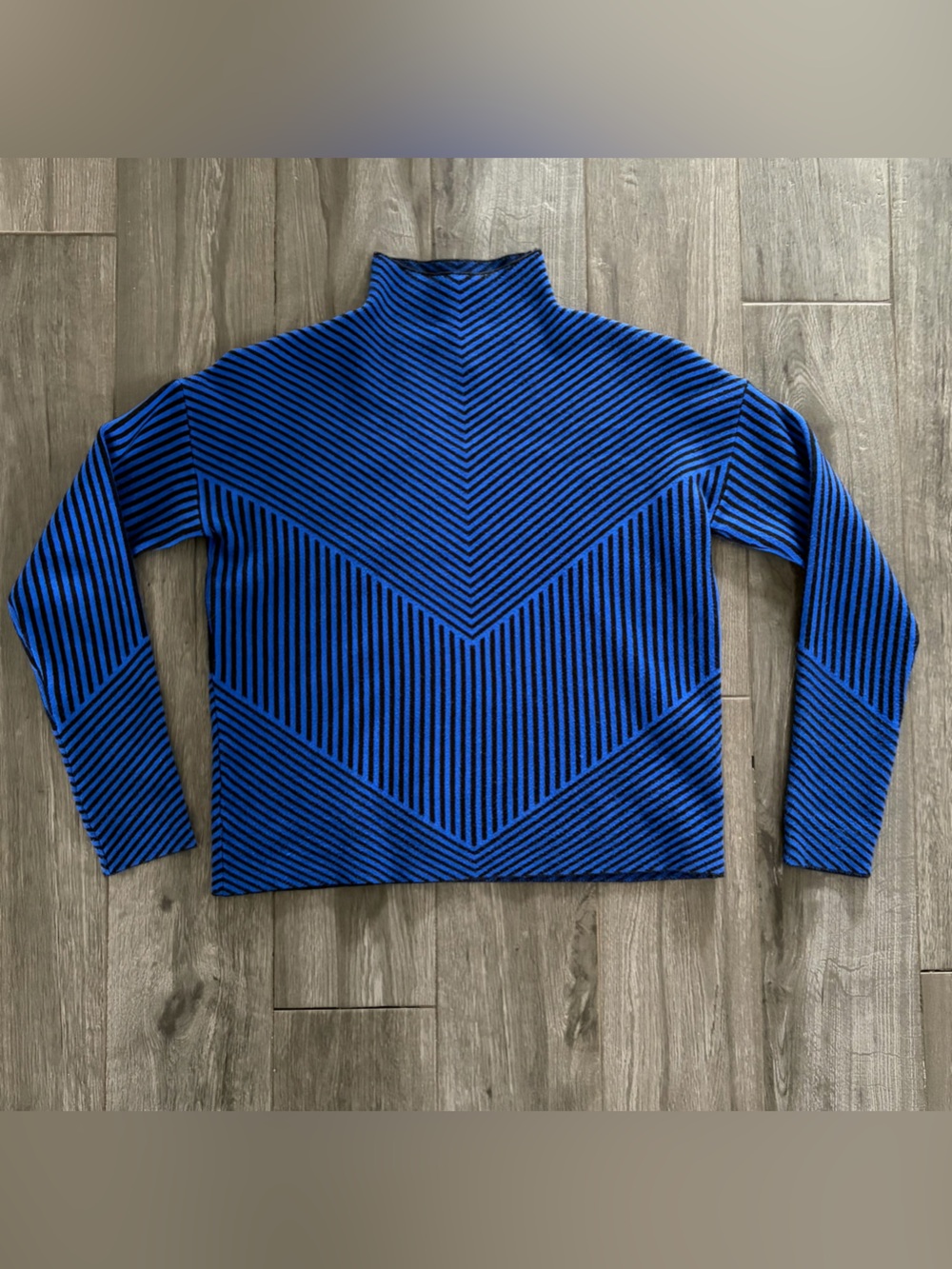 Cynthia Rowley Chevron Striped
Mock Neck Sweater - Picture 2 of 5